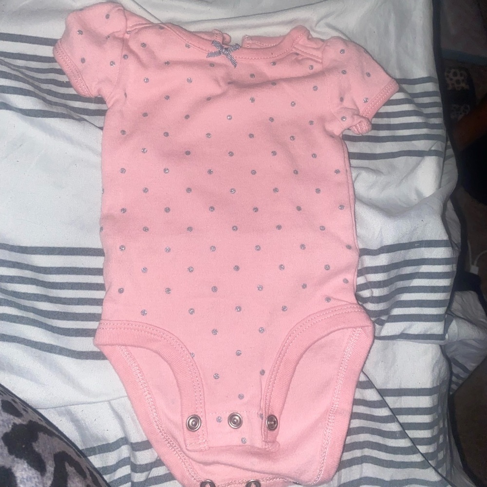 Carter’s Pink Polka Dot Onesie NB